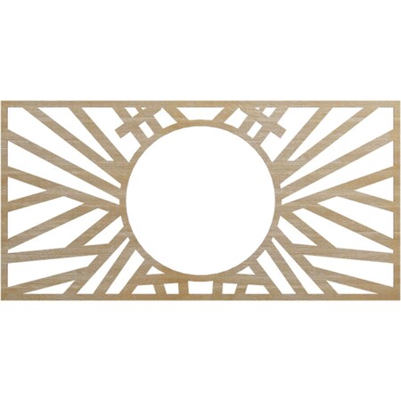 Ekena Millwork Hoover Wood Fretwork Pierced Ceiling Medallion, Hickory, 34"W x 17"H x 12 5/8"ID x 1/4"T CMWP34X17X0250HOHI